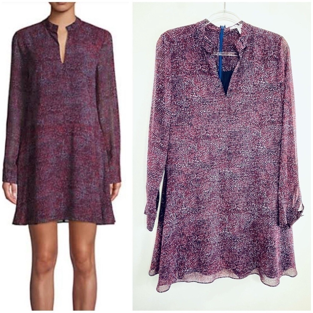 Derek Lam Crosby 10 Blue Red Printed Shift Dress (17)